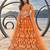 ORANGE NET THREAD WITH ZARI AND SEQUINCE WORK FESTIVE LEHENGA CHOLI SET FOR WOMEN'S