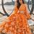 ORANGE NET THREAD WITH ZARI AND SEQUINCE WORK FESTIVE LEHENGA CHOLI SET FOR WOMEN'S