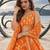 ORANGE NET THREAD WITH ZARI AND SEQUINCE WORK FESTIVE LEHENGA CHOLI SET FOR WOMEN'S
