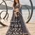 BLACK NET THREAD WITH ZARI AND SEQUINCE WORK FESTIVE LEHENGA CHOLI SET FOR WOMEN'S