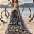 BLACK NET THREAD WITH ZARI AND SEQUINCE WORK FESTIVE LEHENGA CHOLI SET FOR WOMEN'S