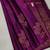 Purple silk blend jacuard work festival saree with unstitched blouse piece