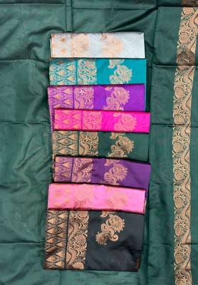Wine silk blend jacuard work festival saree with unstitched blouse piece 2