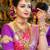 Pink purple silk blend jacuard work festival saree with unstitched blouse piece