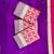 Pink purple silk blend jacuard work festival saree with unstitched blouse piece