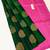 Green pink silk blend jacuard work festival saree with unstitched blouse piece