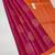 Pink orange silk blend jacuard work festival saree with unstitched blouse piece