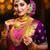 Pink purple silk blend jacuard work festival saree with unstitched blouse piece