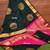 Green pink silk blend jacuard work festival saree with unstitched blouse piece
