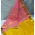 Pink yellow silk blend jacuard work festival saree with unstitched blouse piece