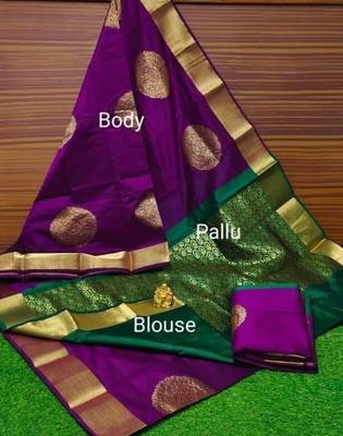 Wine green silk blend jacuard work festival saree with unstitched blouse piece 1