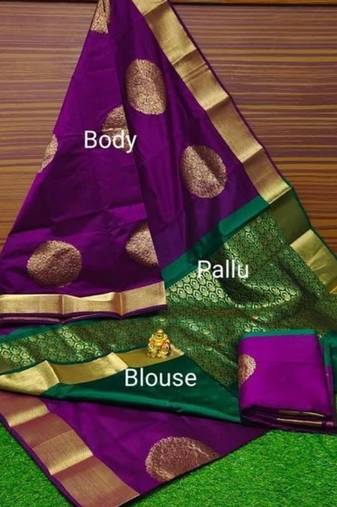 Wine green silk blend jacuard work festival saree with unstitched blouse piece
