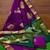 Wine green silk blend jacuard work festival saree with unstitched blouse piece