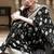 Black silk blend jacuard work festival saree with unstitched blouse piece
