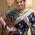 Turquoise silk blend jacuard work festival saree with unstitched blouse piece