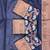 Blue silk blend jacuard work festival saree with unstitched blouse piece