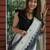 White black linen jacuard work festival saree with unstitched blouse piece