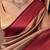 Beige maroon silk blend jacuard work festival saree with unstitched blouse piece