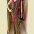 Mehendi purple silk blend jacuard work festival saree with unstitched blouse piece