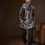 Men's black velvet kurta | geometric printed ethnic kurta | stylish traditional indian kurta for festive & party wear