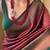 Maroon green silk blend jacuard work festival saree with unstitched blouse piece