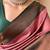 Pink green silk blend jacuard work festival saree with unstitched blouse piece