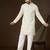 Men's off white georgette kurta | solid embroidered ethnic kurta | stylish traditional indian kurta for festive & party