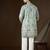 Men's sea green georgette kurta | solid embroidered ethnic kurta | stylish traditional indian kurta for festive & party