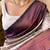 White blue silk blend jacuard work festival saree with unstitched blouse piece