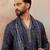 Men's blue viscose rayon bandhani printed kurta with dupatta | traditional ethnic kurta set | festive & wedding wear