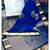 Royal blue silk blend jacuard work festival saree with unstitched blouse piece