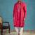 Men's pink silk blend solid embroidered kurta with dupatta | traditional ethnic kurta set | festive & wedding wear