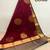Coffee silk blend jacuard work festival saree with unstitched blouse piece