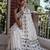 White black linen jacuard work festival saree with unstitched blouse piece
