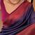 Blue pink silk blend jacuard work festival saree with unstitched blouse piece