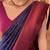Blue pink silk blend jacuard work festival saree with unstitched blouse piece