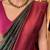 Green pink silk blend jacuard work festival saree with unstitched blouse piece