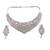 Ad stone pink necklace set with earrings for women