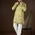 Yellow georgette solid embroidered kurta with trouser set | designer ethnic wear for men