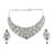 Ad stone green necklace set with earrings for women