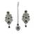 Ad stone green necklace set with earrings for women