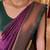 Wine green silk blend jacuard work festival saree with unstitched blouse piece
