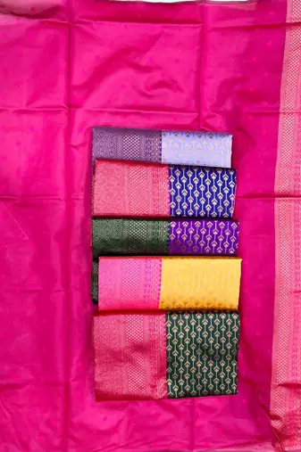Wine green silk blend jacuard work festival saree with unstitched blouse piece