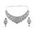 Ad stone blue necklace set with earrings for women