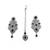 Ad stone blue necklace set with earrings for women