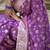 Lavender silk blend jacuard work festival saree with unstitched blouse piece