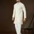 Off white georgette solid embroidered kurta with trouser set | designer ethnic wear for men