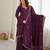 Pulm designer roman silk blend foil work palazzo suit set
