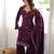 Pulm designer roman silk blend foil work palazzo suit set
