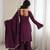 Pulm designer roman silk blend foil work palazzo suit set
